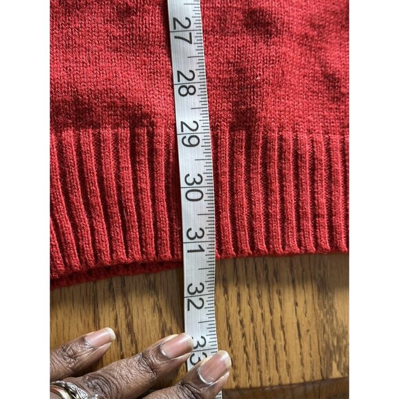 Vintage Red & Black Floral Knit Sweater Long Sleeve Pullover Plus Size 3x - Picture 5 of 7